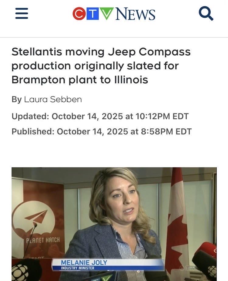 BREAKING NEWS

Conservative motion tomorrow would force the Liberal government to release details of any deal made with Stellantis.

The Liberals have handed billions to Stellantis — and now Stellantis is handing over 3,000 auto jobs to Trump’s America.

Enough.

What job