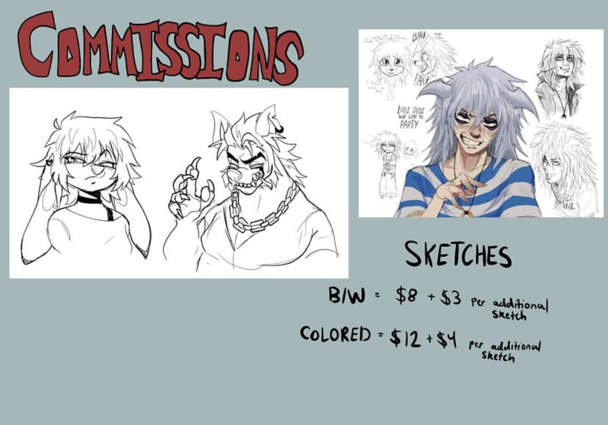 xBarkura's tweet photo. I’m really struggling with money right now so I have commissions open temporarily!! 
PLEASE reshare!! https://t.co/GjNCQM5zqv