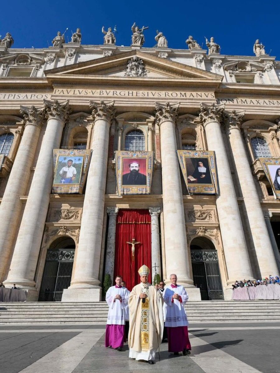 FrUgochukwu's tweet photo. Some photos from today's canonization Mass of seven new saints by Pope Leo XIV at the Vatican. https://t.co/LRVj3FSASS