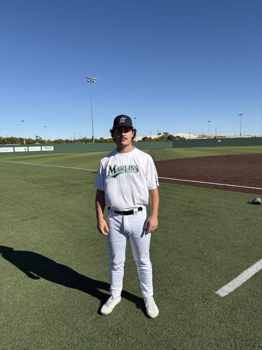 Image for the Tweet beginning: #DFWFallWoodBatWS F: @MarlinsBSB 2026 Scout