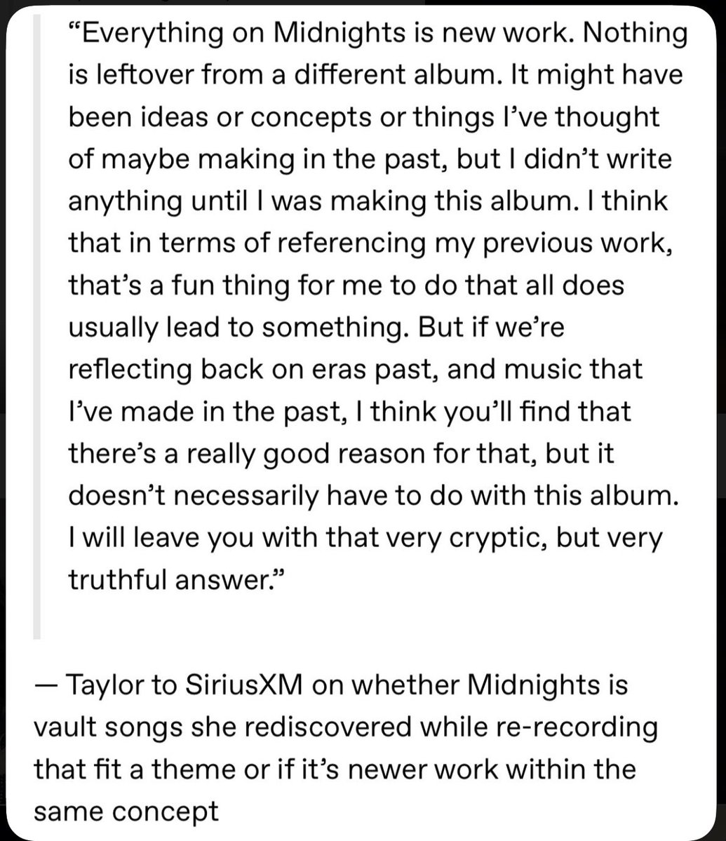 swiftieboston's tweet image. This interview from october 2022 before we knew about eras is CRAZY