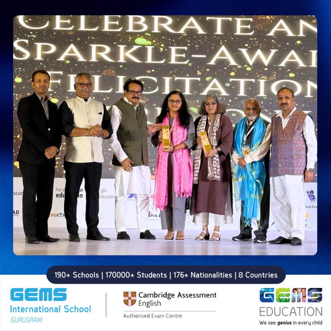 🌟 Proud Moment for GEMS International School! 🌟

We are delighted to share that GEMS International School 2 prestigious awards:
🏆 Pre-School with Innovative Pedagogy
🏆 Efficient Supporter School of the SDGs 2030

#GEMSSchools #AwardWinningSchool #InnovativeEducation