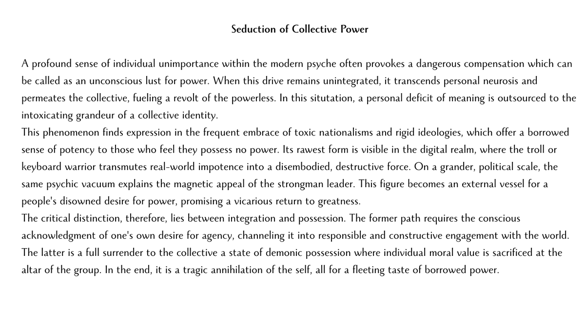 My take on seduction of collective power