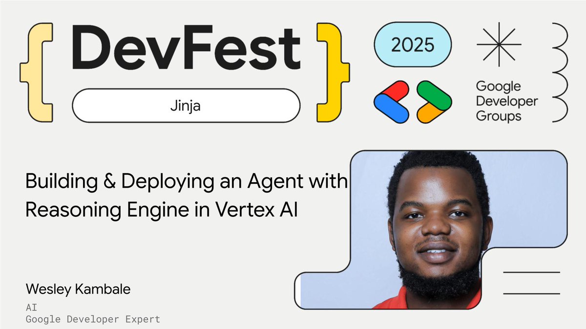 GDGJinja's tweet image. We’ve unveiled an incredible lineup for #DevFestJinja25 
Which speaker or session are you most excited about? 👀
Drop their name below and let’s get the hype rolling! 💥
#devfest #GoogleDevelopers #jinja