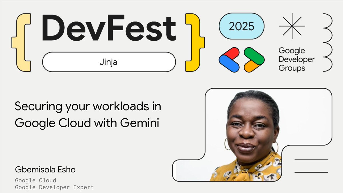 GDGJinja's tweet image. We’ve unveiled an incredible lineup for #DevFestJinja25 
Which speaker or session are you most excited about? 👀
Drop their name below and let’s get the hype rolling! 💥
#devfest #GoogleDevelopers #jinja