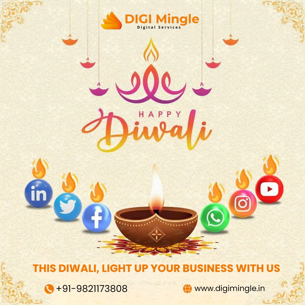 digimingle's tweet image. This Diwali, it’s time to light up more than just your home—light up your business! 🪔
As the festival of lights brings new beginnings, let DIGI Mingle Digital Services illuminate your online presence. We&apos;re here to help you shine brighter across all platforms.
Contact us today!