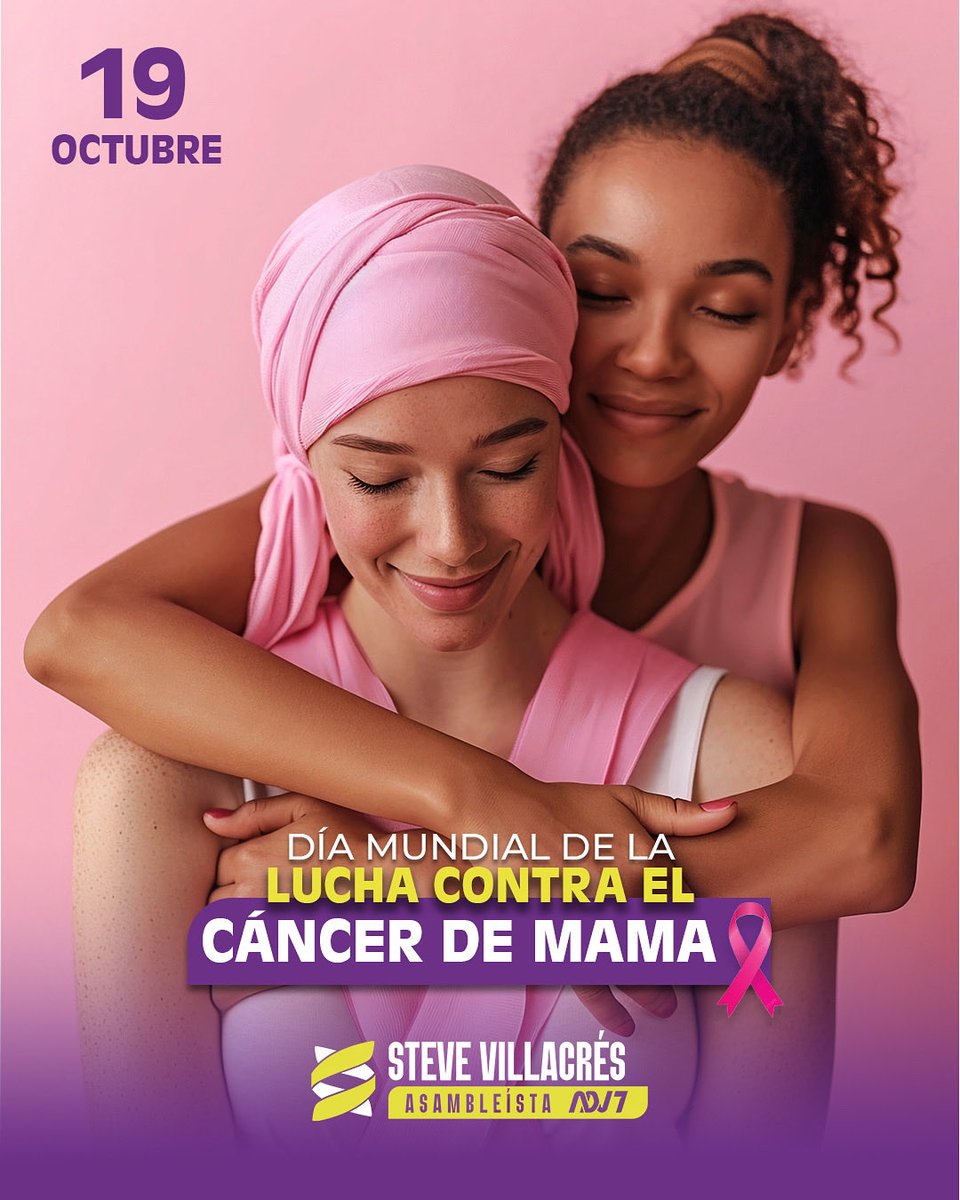 Este 19 de octubre rendimos homenaje a las mujeres que luchan contra el #CáncerDeMama y a quienes han superado esta dura batalla 💪.

Como asambleísta, reitero la importancia de la prevención y detección temprana, porque cuidar la salud es cuidar la vida.

💗 ¡Mi reconocimiento y