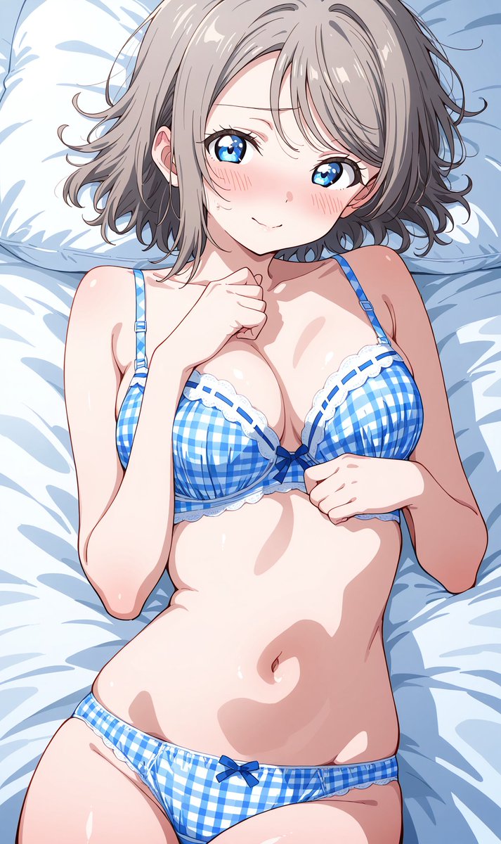 月曜日のおはヨーソロー(*&gt; ᴗ •*)ゞ  
下着がちょっと子供っぽいけど好きでいてね！

ラブライブ 渡辺曜 /love live You Watanabe Aqours
#Aiart️