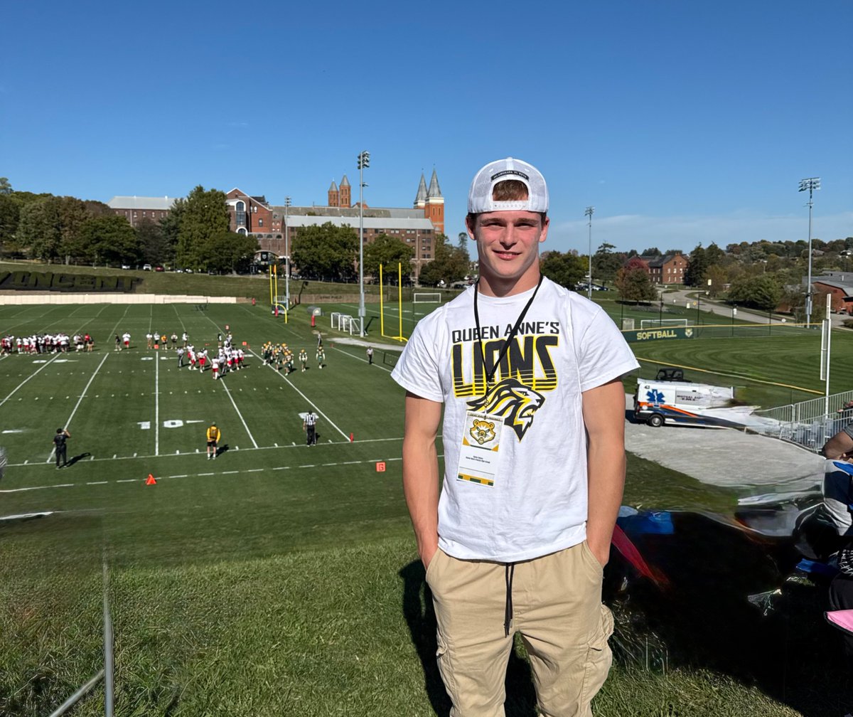 Thanks again for having me back  <a href="/CoachCGoff/">𝐂𝐚𝐬𝐞𝐲 𝐆𝐨𝐟𝐟</a> <a href="/Coach_EA25/">Ethan Anderson</a>. Really enjoyed my time on campus and seeing the team compete. Great game day energy! 
<a href="/Coach__Mooney/">Coach Mooney</a>
<a href="/QACHS_Football/">Queen Anne's County HS Lions Football</a>
<a href="/jbmandes/">Coach Jude</a>
 <a href="/AikinBrian/">Brian Aikin</a>