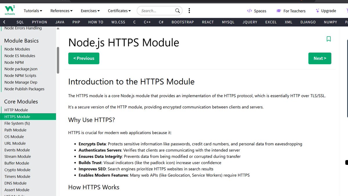 GhimireSiddanta's tweet photo. #LUD22 #LearningUtsav2025 #FestivalOfLearning

Started Node.js Core Modules today while wrapping up the previous topic!
-HTTP Module – creating servers &amp; handling requests
-HTTPS Module – adding security with SSL/TLS https://t.co/5eQwliBIhl