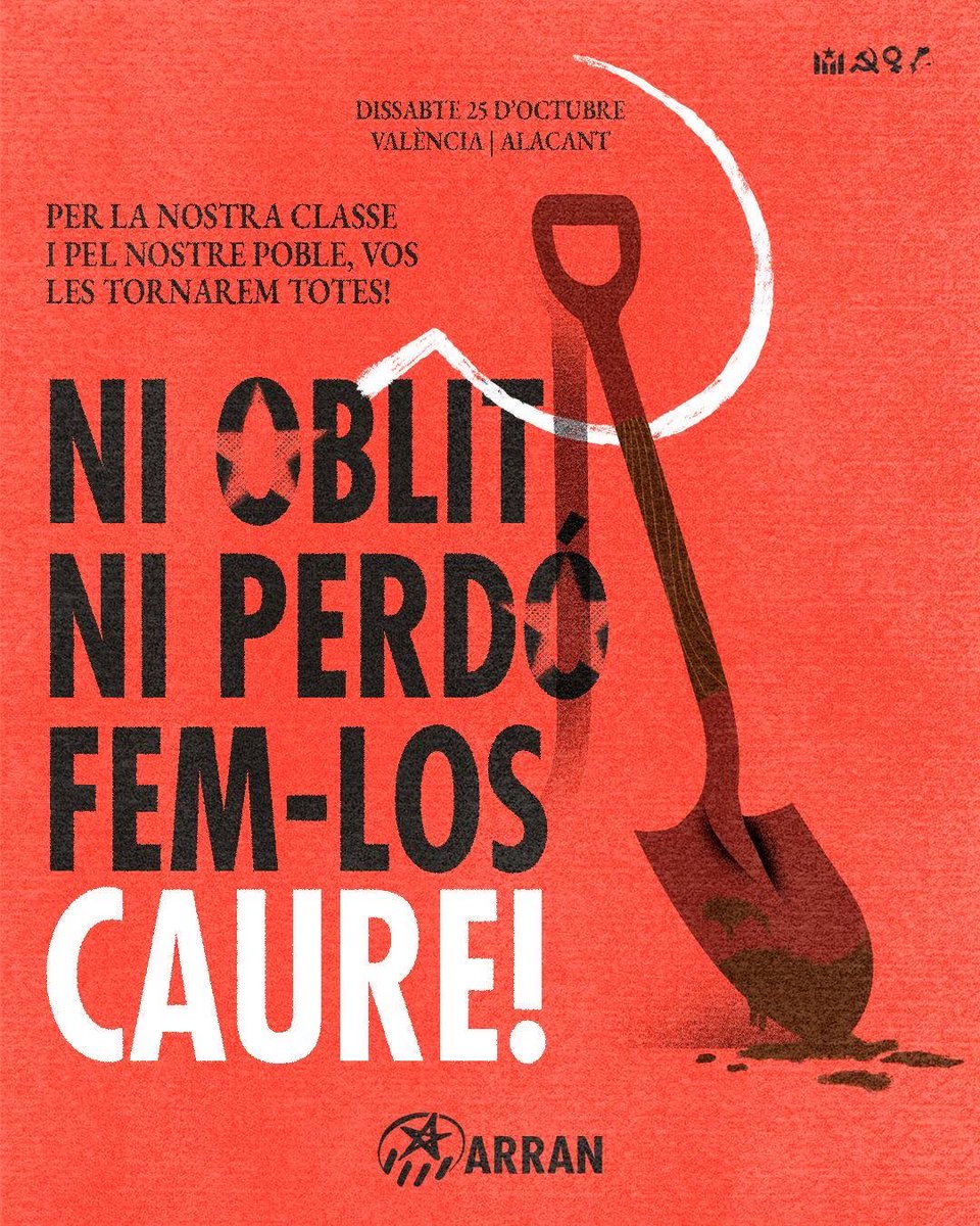 1 any més tard seguim exigint dignitat pel nostre poble. Aquest dissabte 25, omplim València! ✊🔥