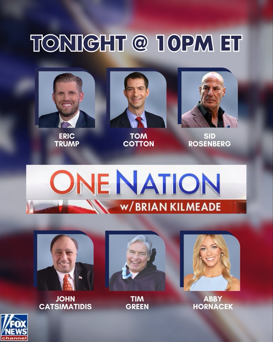 Tonight <a href="/OneNationFNC/">One Nation with Brian Kilmeade</a>