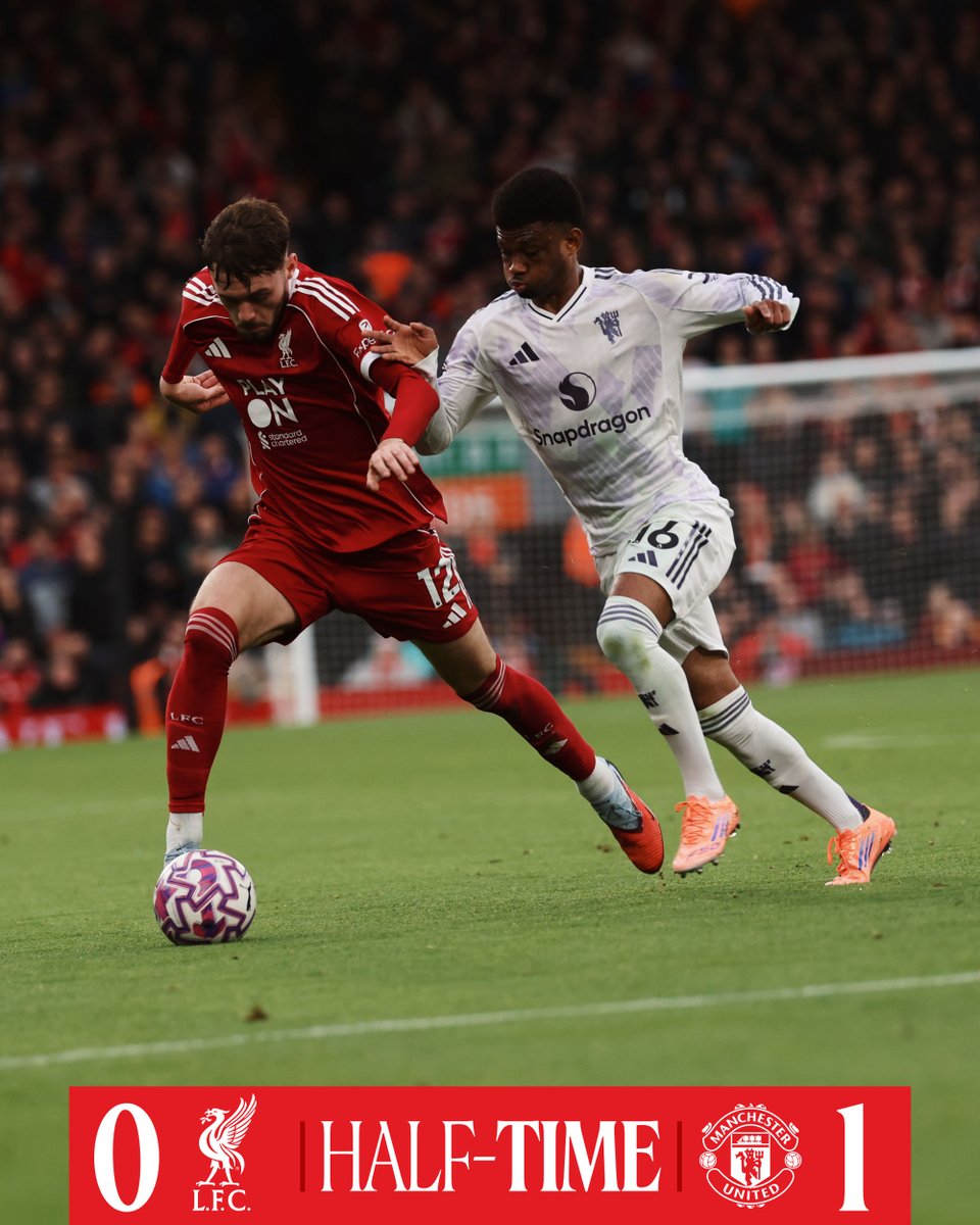 LFC's tweet image. Behind at half-time. #LIVMUN