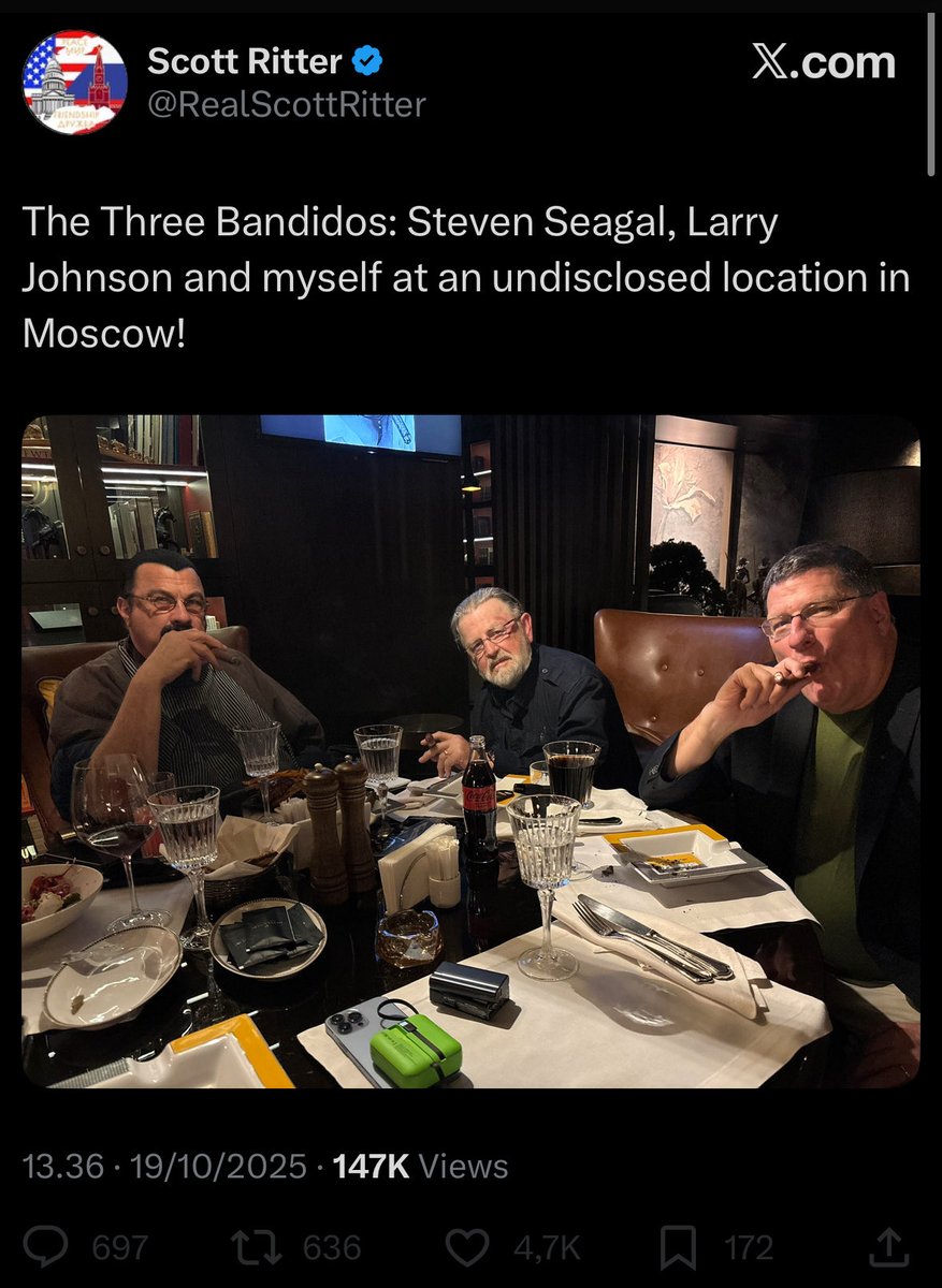 A pedophile, a fraud and Kung Fu Panda at the Romanov Cigar Lounge in Moscow.

There is a school within 300m, so we know why Scott chose it.