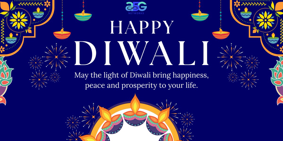 As diyas brighten homes, may our collective efforts brighten the world around us. Wishing everyone a prosperous year ahead filled with success, good health, and happiness.
 
🪔 𝐇𝐚𝐩𝐩𝐲 𝐃𝐢𝐰𝐚𝐥𝐢 𝐅𝐫𝐨𝐦 <a href="/A5gNetworks/">A5G Networks</a> 𝐓𝐞𝐚𝐦! 🪔