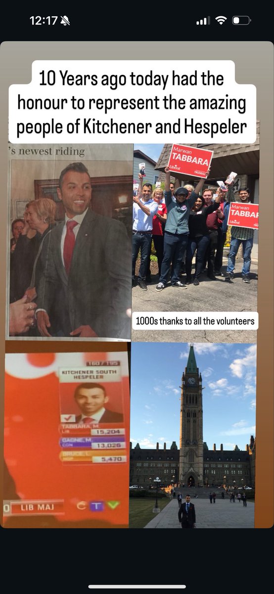 10 Years ago today I had the honour and privilege of representing the amazing people of Kitchener and Cambridge. 1000 thanks to all the volunteers.
