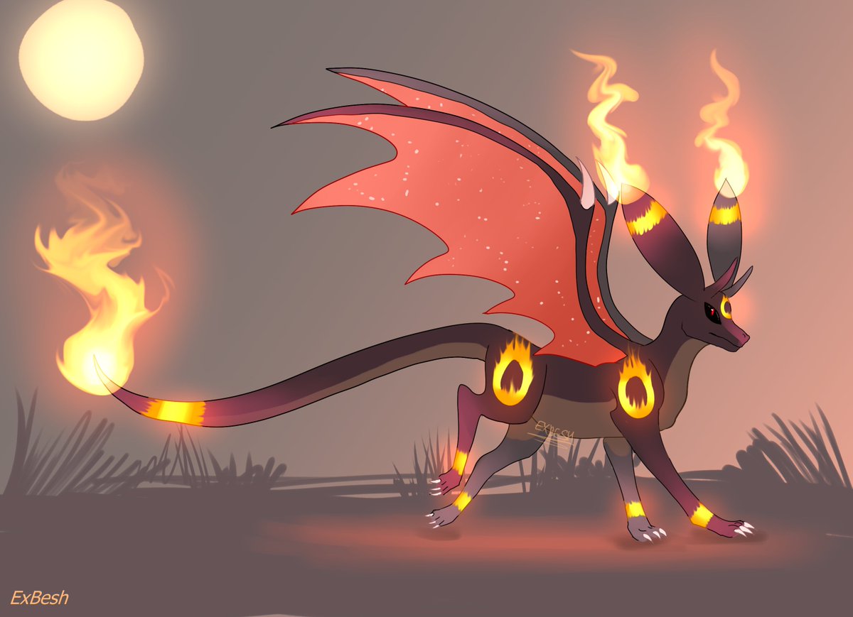 B_S_A_7777777's tweet image. Sold adopt #umbreon #Charizard #pokemon #art #fanart