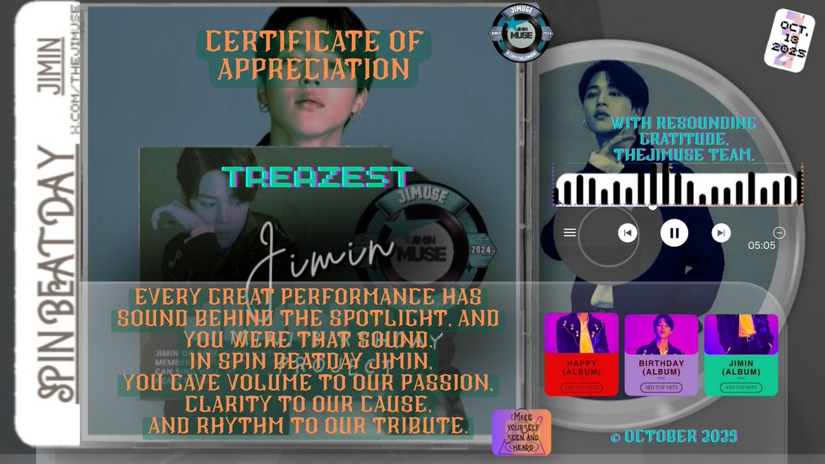 Dearest <a href="/THEJIMUSE/">JIMUSE, 30th.🎈🎶</a>, being part of your remarkable project was such a privilege for 𝗧𝗥𝗘𝗔𝗭𝗘𝗦𝗧. Every moment carried a spark of brilliance thanks to your energy and vision. With gratitude, we look forward to creating more wonders together. 💎