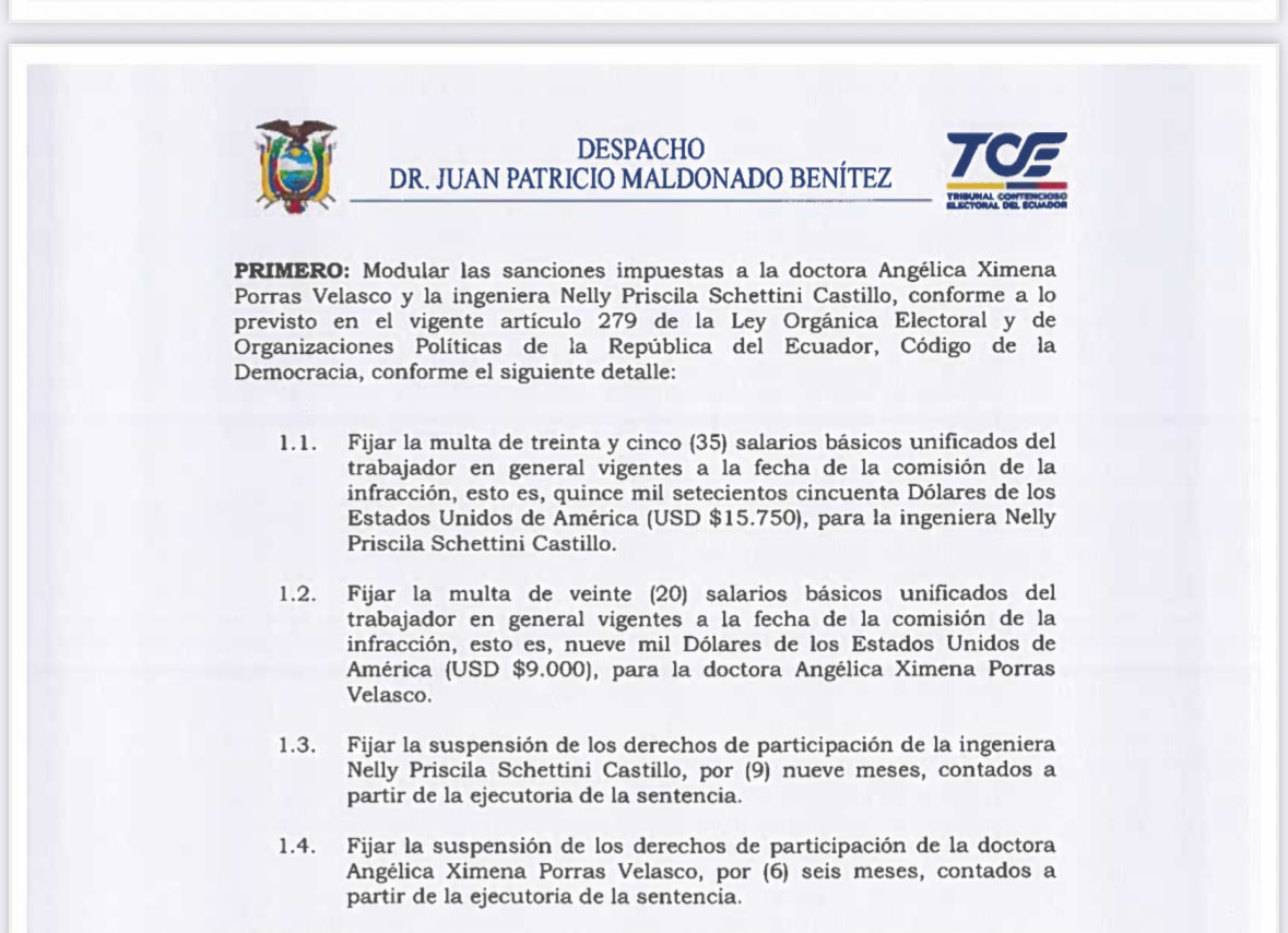 🚨El juez Maldonado del <a href="/TCE_Ecuador/">TCE Ecuador</a> que modificó la sentencia por violencia política de género en contra de Porras, Schettini y la #LigaAzul, cambió de criterio sobre la modulación de sentencias y la intangibilidad de la cosa juzgada de un mes al otro. 

En un abrir y cerrar de