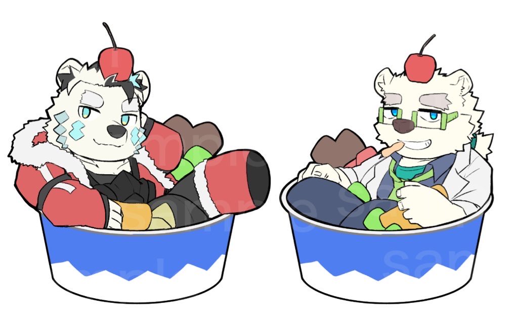 レイヴ先輩とジャックくんのアクスタはこんな感じです🐻‍❄️
