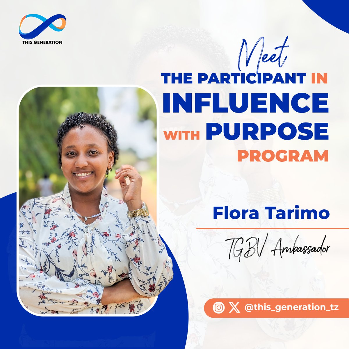 thegenerationtz's tweet photo. Ready to see how youth are driving change?

The Influence With Purpose program is here! It’s a powerful, double-session series focused on amplifying young voices in the critical areas of Transgender-Based Violence (TGBV) and Democracy. https://t.co/2iW5pj4KGm