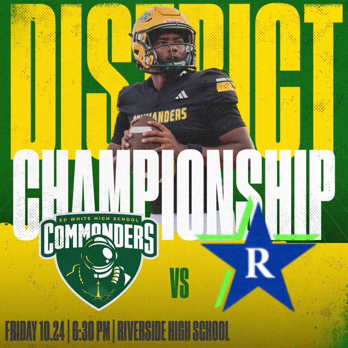 EdWhiteFootball's tweet image. District Title on the Line! #CommanderPride #ToTheMoon