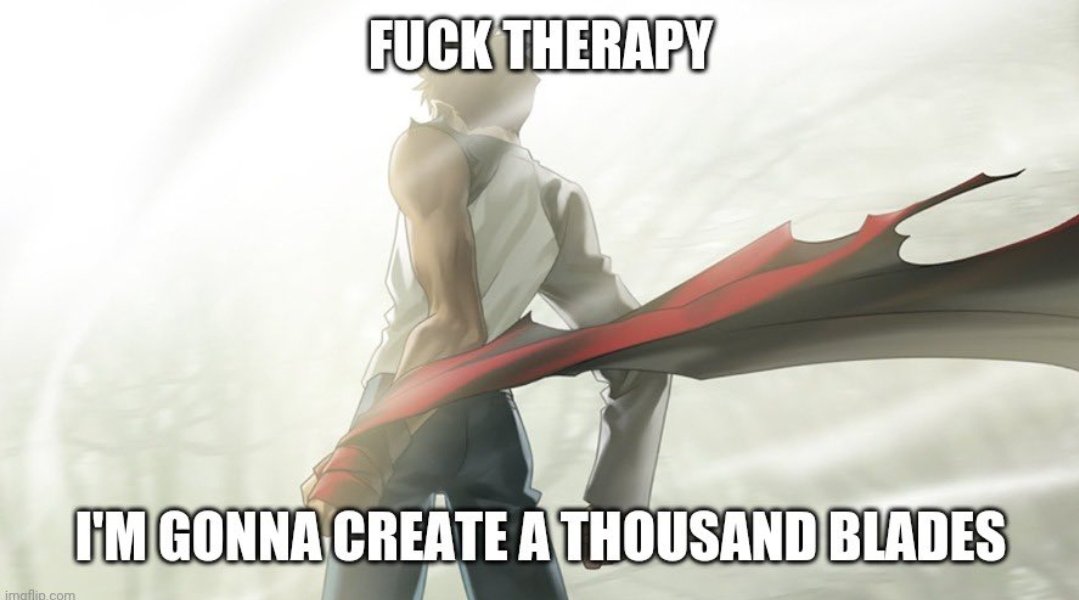 WE'RE ALL MENTALLY SWORDS. #shirouday