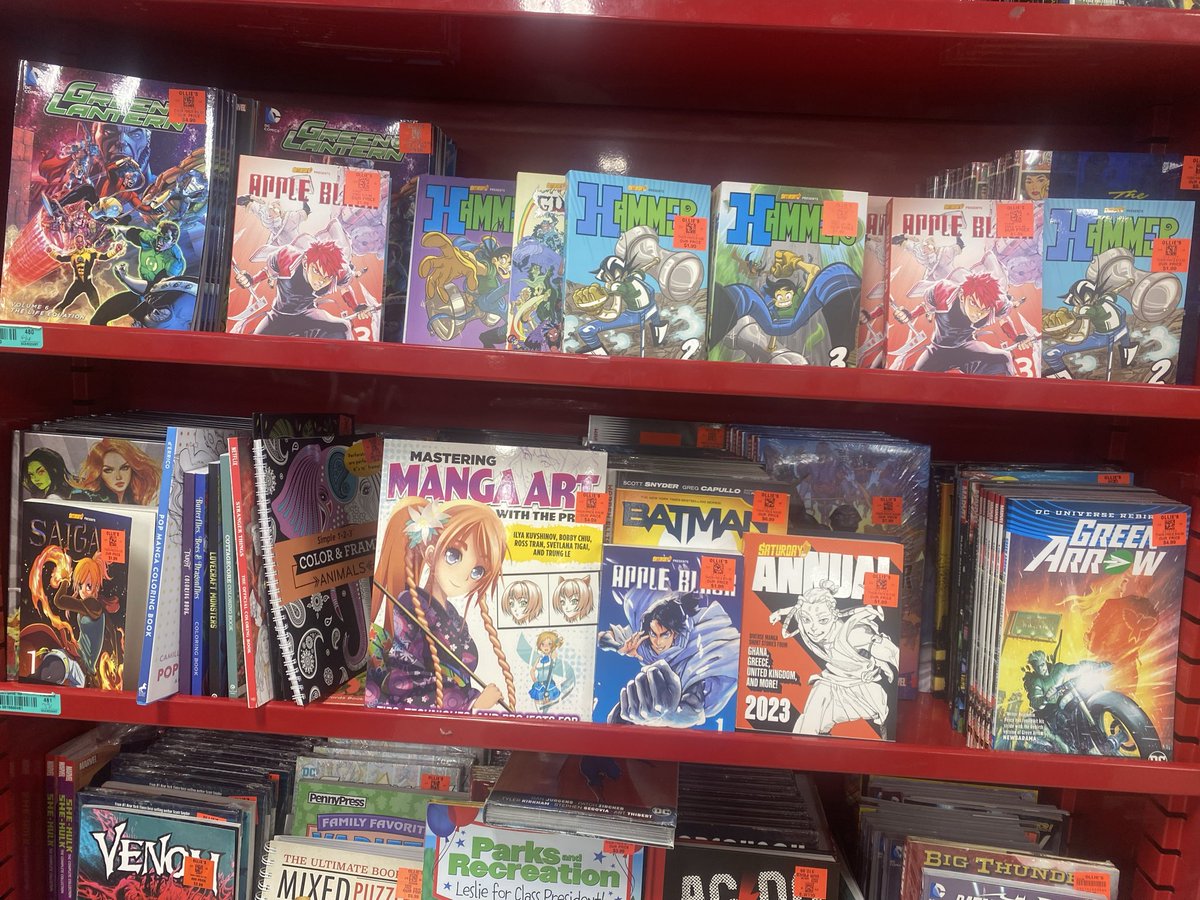 Tried going to a dead stock store to look at stuff and the comic section is just filled with Saturday AM

If you wanna support diverse manga but don’t got hella bread, go to Ollie’s Bargain Outlet. I can literally buy apple black 1-3 for 6 dollars