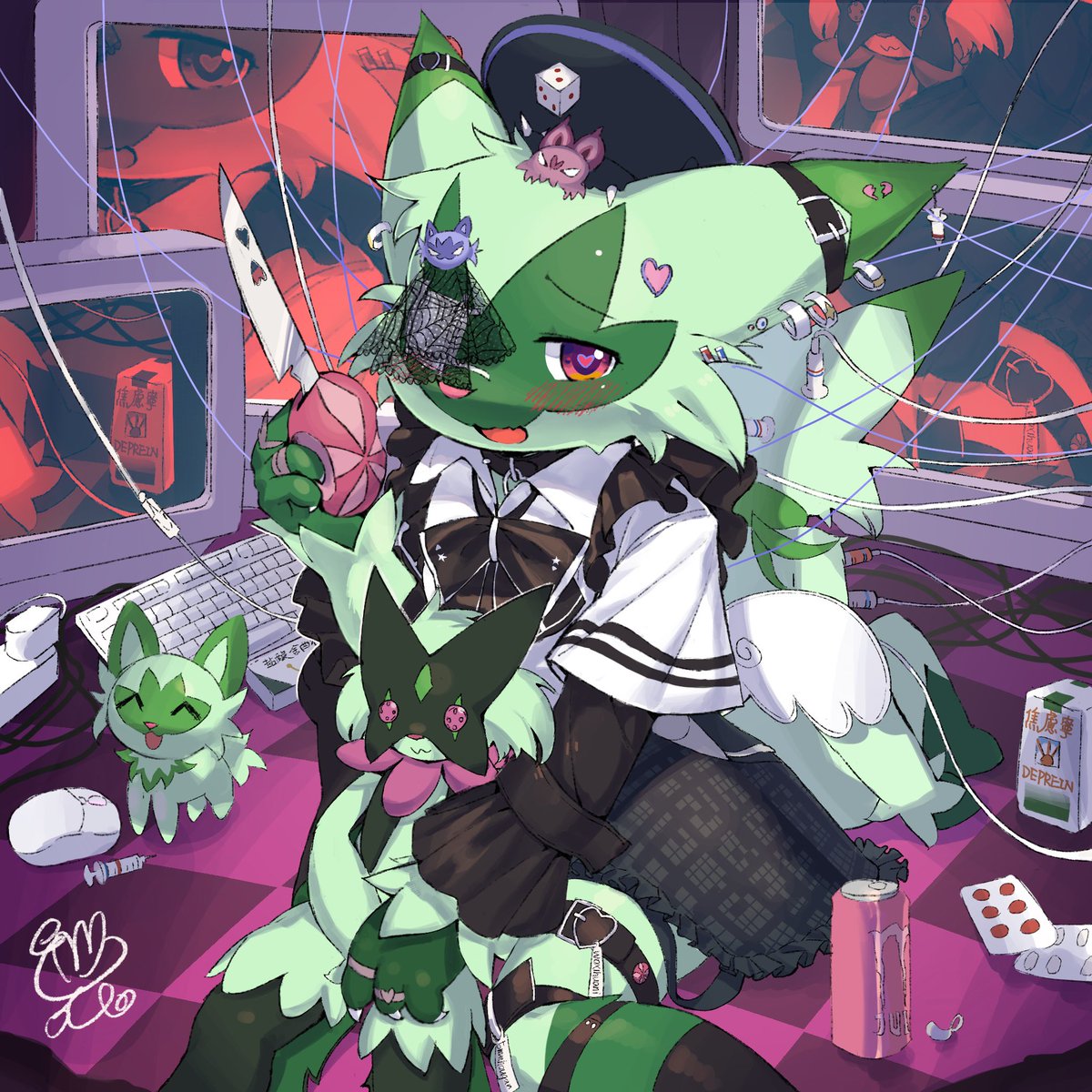 Based on back to basics
#arcaea_art #pokemonfanart 

Thanks to <a href="/YorigamiKagerou/">紫苑</a> for providing this excellent idea!💕💕