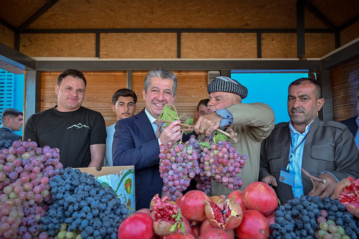 I visited the Pirmam Autumn Festival today and tasted local fruits and dairy products of Kurdistani farmers.

Food security and local production remain central to our vision for a stronger Kurdistan. In this cabinet, agricultural investment has risen from 1.8% to 10%.