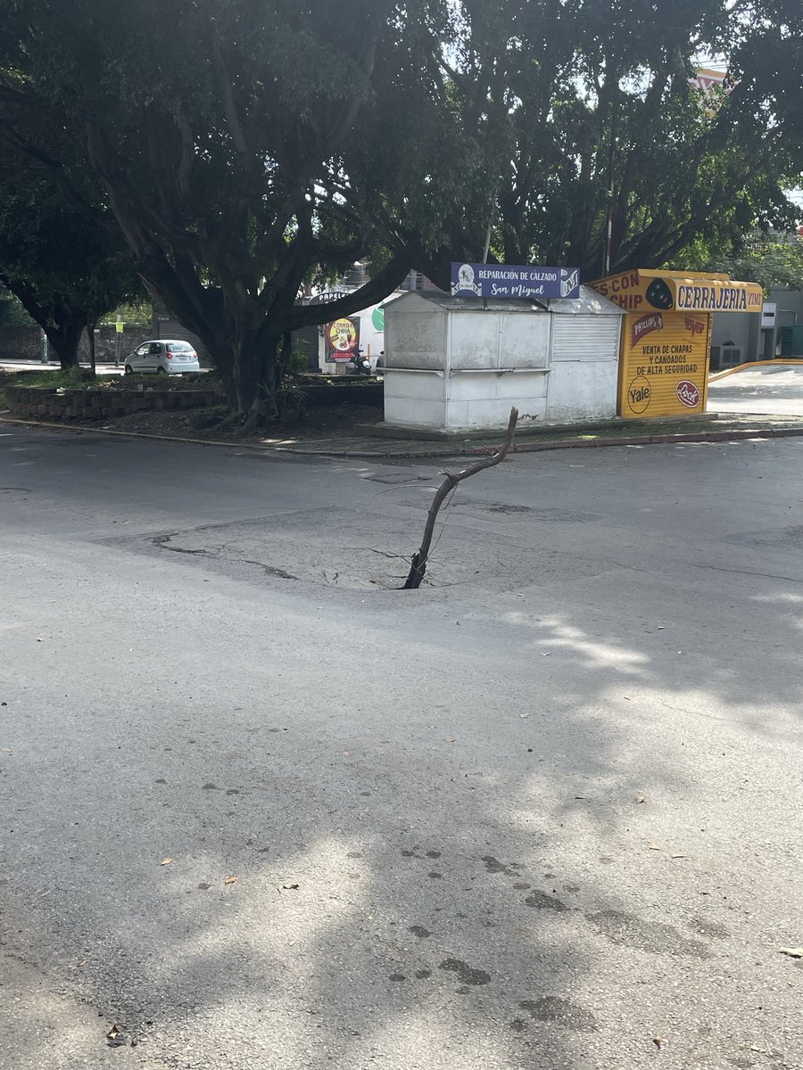 🚨 ¡Peligro en #Cuernavaca! 

En Av. Teopanzolco esquina con Nueva Rusia se abrió un socavón enorme que podría causar un accidente grave 🚧

📸 Jessica GM