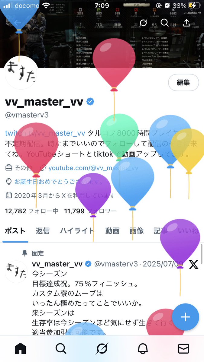 ついに飛んでしまったか。
年に1回お誕生日