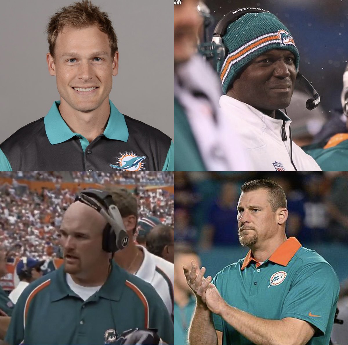 Never forget that the Dolphins had all these guys on their coaching staff and let them walk 