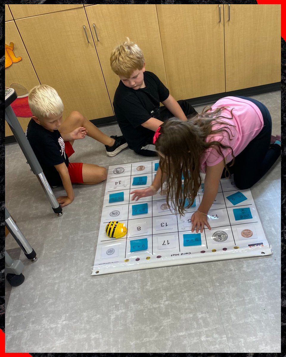 Students in Mrs. Smeby’s room are practicing facts and coins with BeeBots! Putting together circuits, coding with tiles, and more!