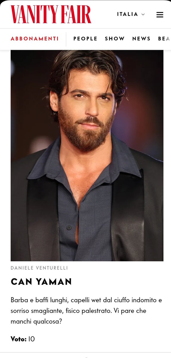 E <a href="/VanityFairIt/">Vanity Fair Italia</a>  promuove il look di #CanYaman con un 10 tondo tondo!
E noi concordiamo,vero?💯👏👏👏

#CanYaman
#Sandokan