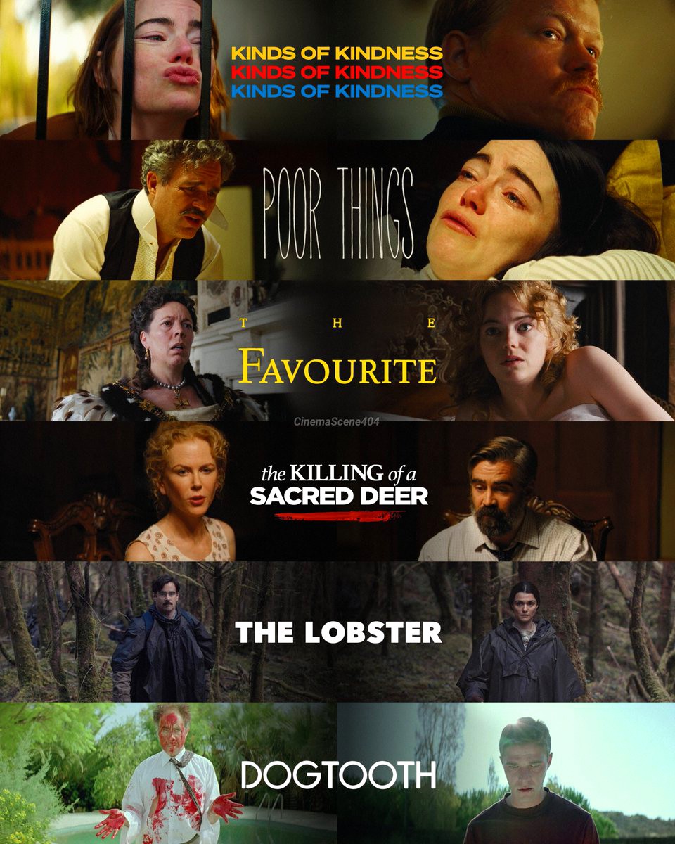 favdickinson's tweet image. yorgos lanthimos' filmography is the opposite of oscar bait... it seems like words no longer have meaning