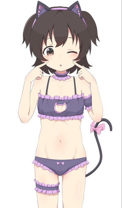 ランジェリーみりあ🐱💜 #U149 #idolmaster #アイマス 