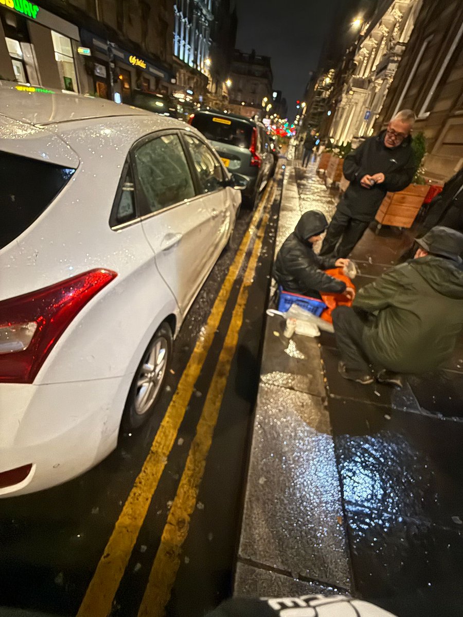 Another tough wet dreich night for our volunteers who supported 26 people who needed warm , Dry clothing , Trainers as they were wet through 😔 of that 26 there were 4 females and at least 10 of them are are sadly rough sleeping and they were given new sleeping bags and mats 💚