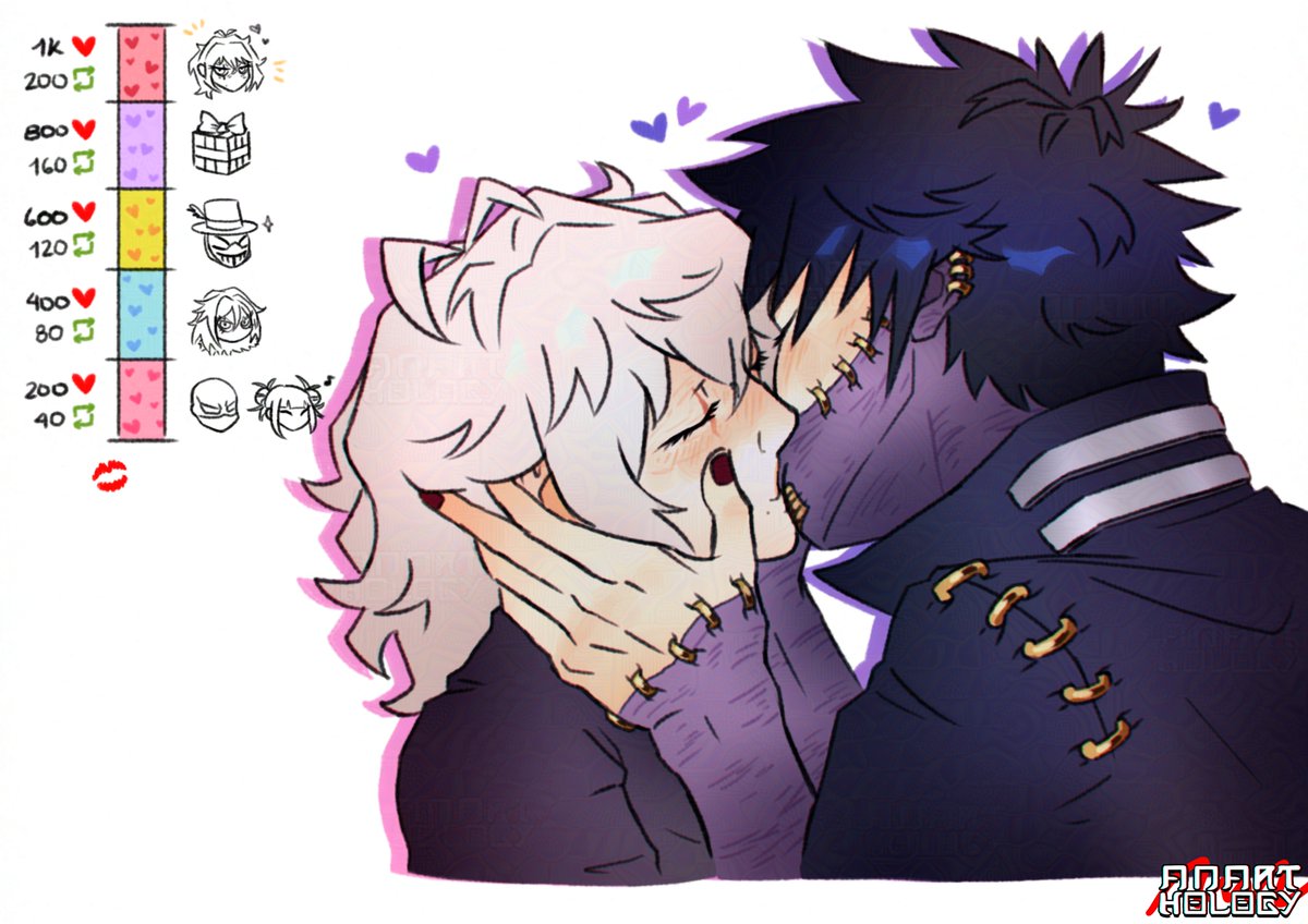 anarthology's tweet photo. Finally.. he got his kiss 💙💜   
#mha #荼死 #shigadabi #rkgk https://t.co/ICiCz2jfuY