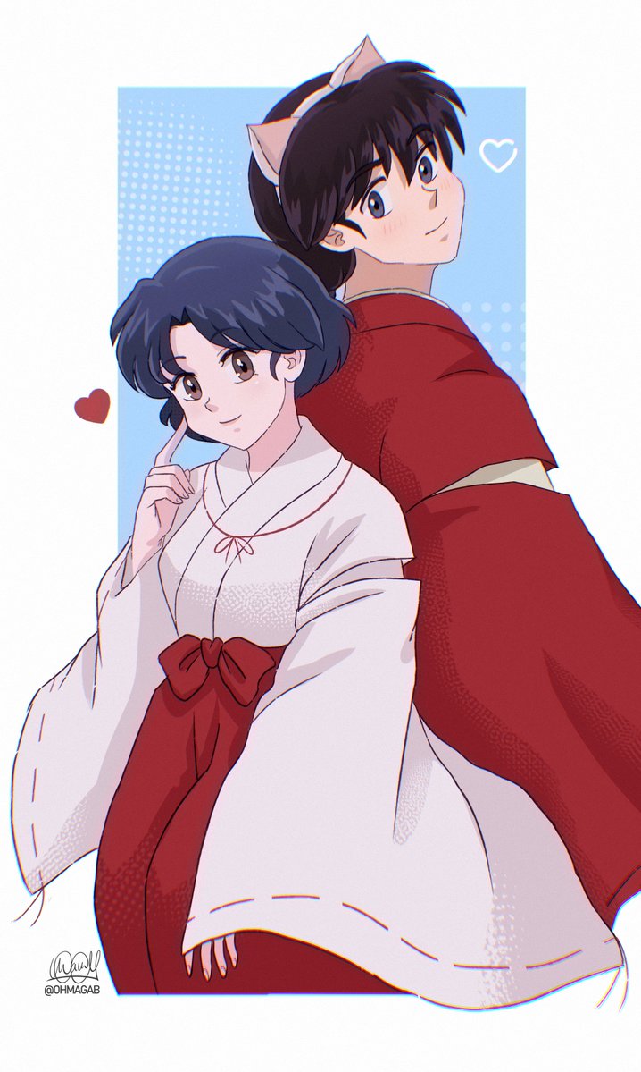 Para Halloween, Ranma y Akane han decidido disfrazarse de Inuyasha y Kikyo. Se dice que, además de verse hermosos en esos trajes, también suenan muy parecidos a los personajes🤭

#Noche_de_sustos_y_caramelos 
#Rankane #らんま #高橋留美子 #RumikoTakahashi