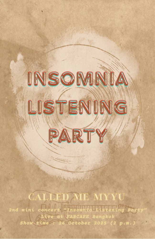 วัน ไนท์ มิ โอ้ มิราเคิล ฉบับคนไม่เคยทำกราฟฟิคมาก่อน เดี๋ยวจะเอาไปแจกที่คอนน้มยวันเอาทิตย์นี้นะค้าบ อาจจะไม่ได้ทำเยอะ(เพราะงบน้อย)แต่ตั้งใจทำฝุดๆ 😆

#MYYU2ndMINICONCERT
#MYYU #MyyuKhawisara