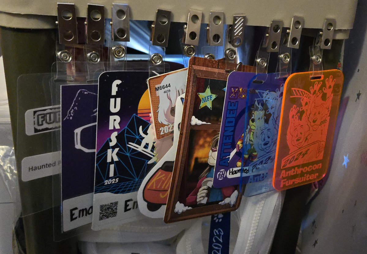 ๐ฆ Emo Puppo ๐ฆ (@haunted_phantom) on Twitter photo I am officially out of space to display con badges ๐
 I am officially out of space to display con badges ๐