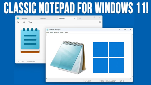 OnlineCompTips's tweet image. If you are running Windows 11 and miss the classic simplified Notepad app, here is how you can get it back!

onlinecomputertips.com/support-catego…

#notepad
#Windows11