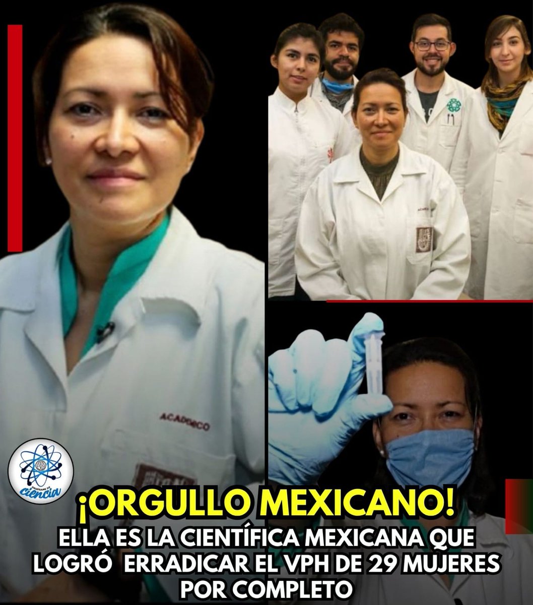 👩‍⚕️⚕️Eva Ramón Gallegos es una científica originaria de San Juan Bautista Tuxtepec, Oaxaca. Y ha hecho historia al ser la primera en erradicar al 100% el VPH en 29 mujeres. Es especialista en nanobiotecnología y ciencias biomédicas, lo que la ayudó a descubrir una posible solución