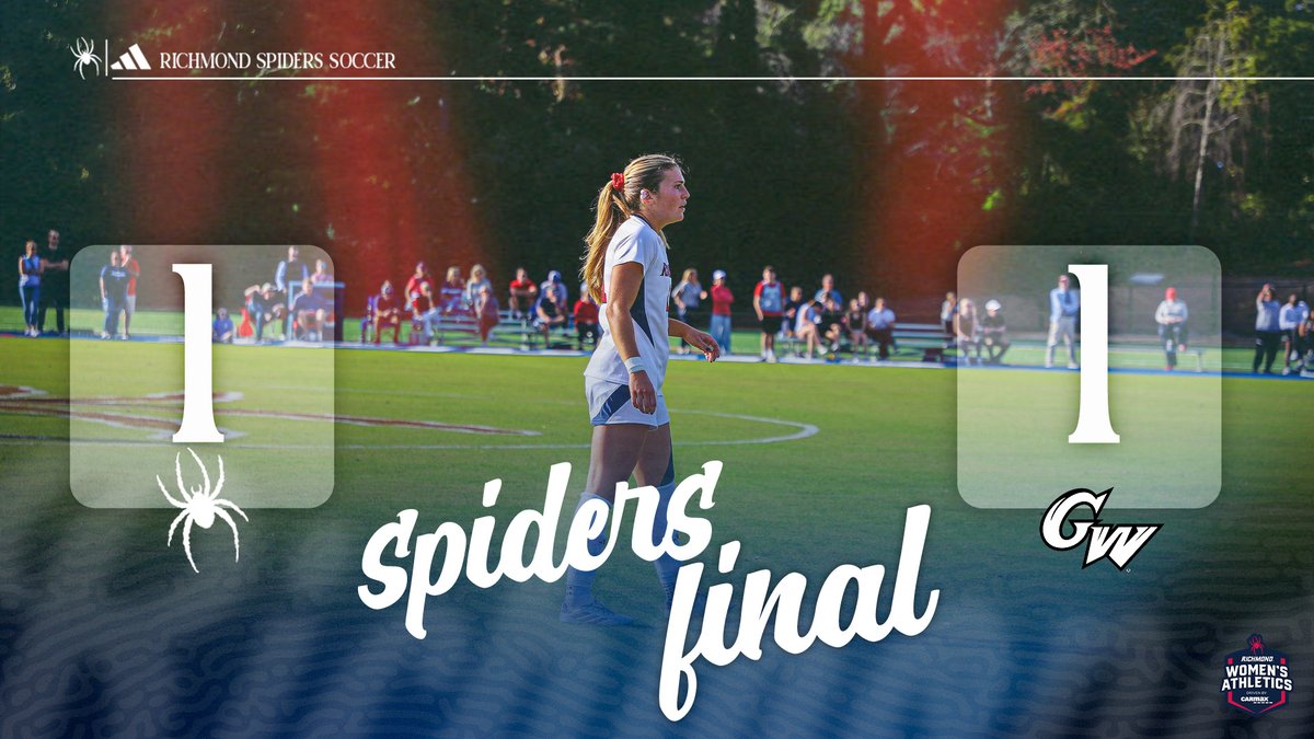 𝐍𝐨 𝐪𝐮𝐢𝐭 𝐢𝐧 𝐭𝐡𝐢𝐬 𝐬𝐪𝐮𝐚𝐝. 🕷️⚽️

Spiders claw back to earn a point against the Revolutionaries! 💥

<a href="/SpiderAthletics/">Richmond Athletics</a> // #OneRichmond
UR 1, GW 1 | FINAL