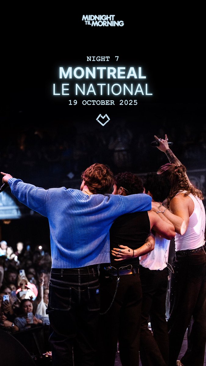 Night 7! First show in Canada, are you ready Montreal? ❤️‍🔥