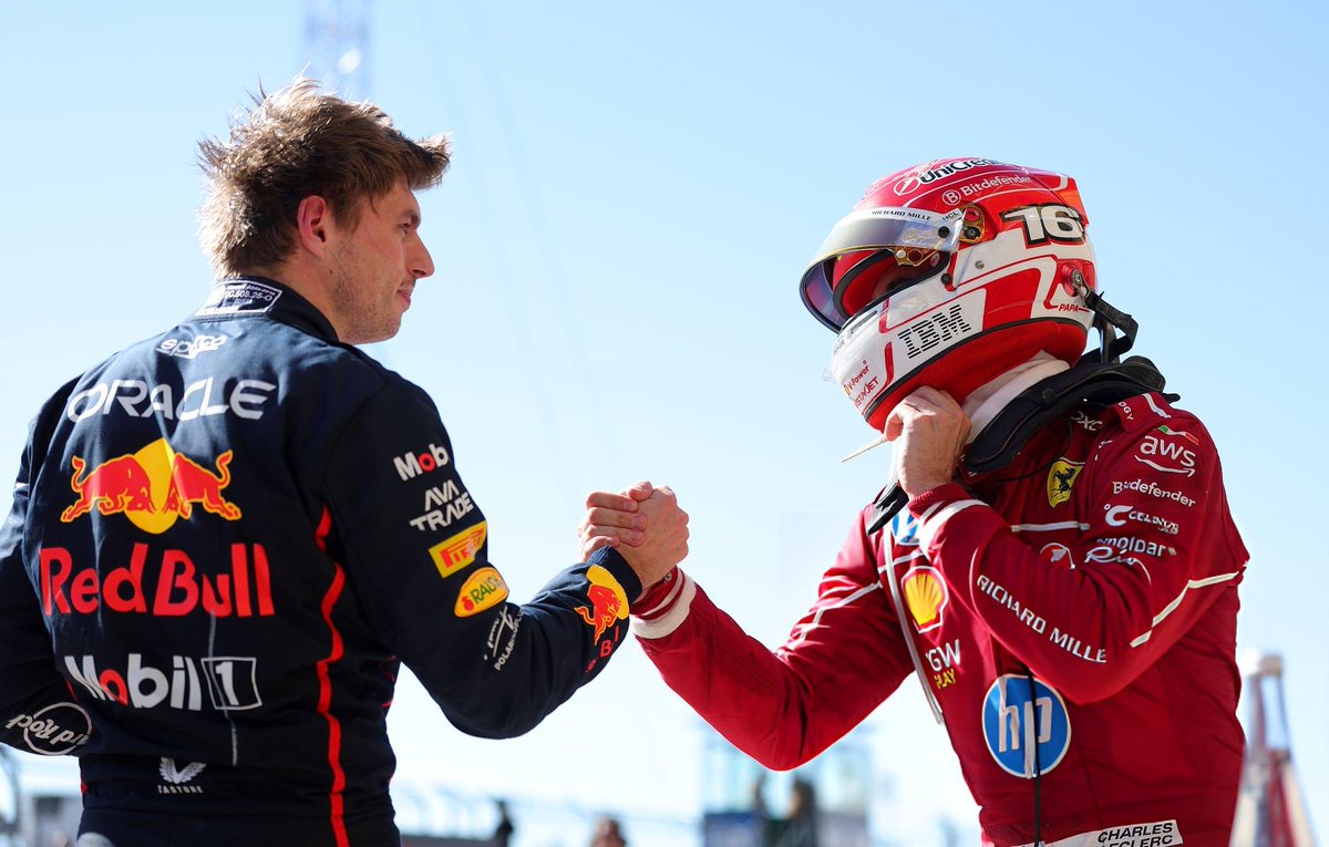 elmejordelresto's tweet photo. Probablemente va a haber pilotos que ganen títulos antes que el, pero yo me voy a ir de este mundo insistiendo que Charles es el único piloto que le puede pelear de tu a tu a Max y ambos lo saben.

#F1 #USGP 🇺🇸 https://t.co/mIxeuLSRMr