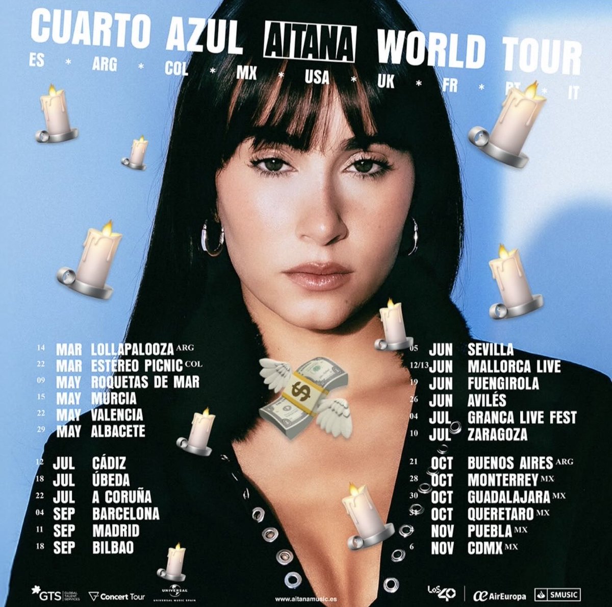 Buenas noches y mucha suerte mañana 💙
#CuartoAzulWorldTour