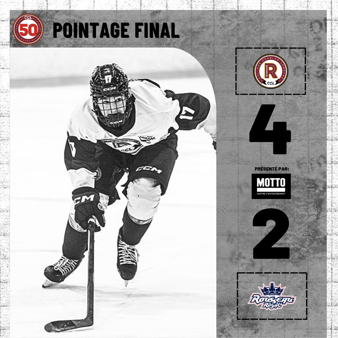 Les Riverains ont remporté la victoire par la marque de 4-2 contre le Rousseau-Royal!

Samuel Biakabutuka a fait pleuvoir les casquettes, alors que Tommy Leroux a également marqué.

⭐️: Samuel Biakabutuka - CCL
⭐️⭐️: Elijah Sylla- LM
⭐️⭐️⭐️: Tommy Leroux - CCL