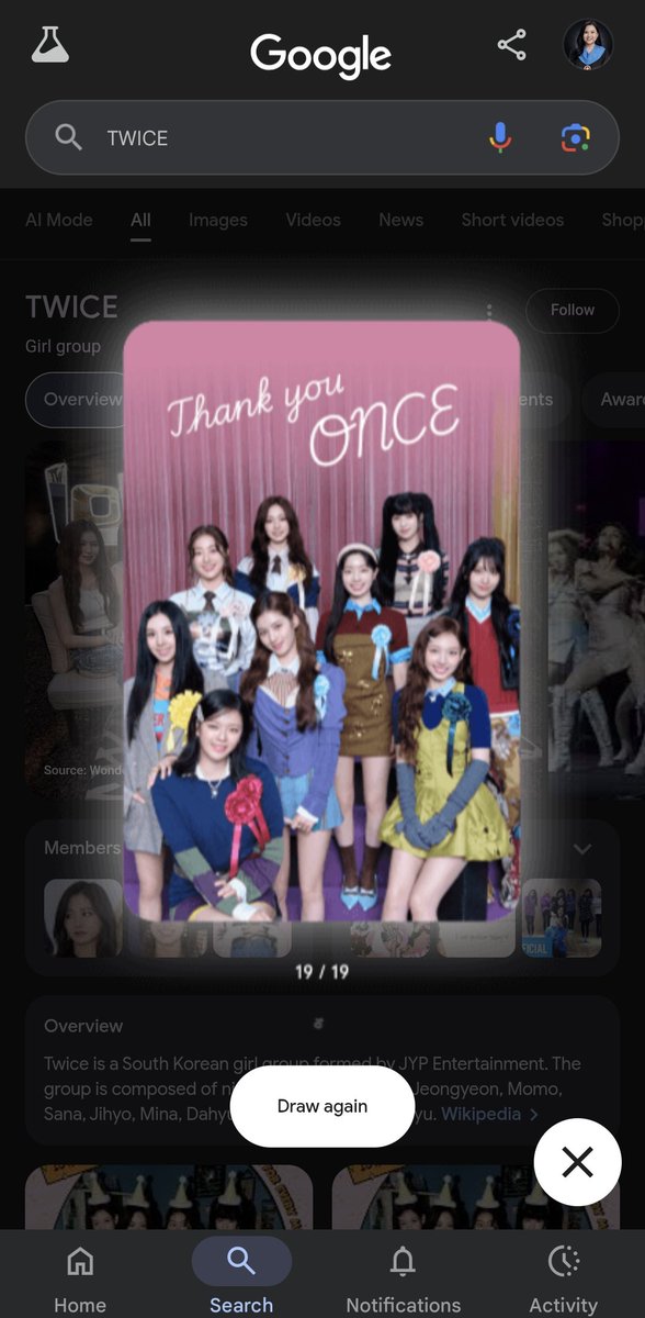 t_ofme's tweet photo. Google also celebrating TWICE's 10th Year! Yayyy! ✨️✨️✨️
#TWICE
#THISISFOR
#TWICE_10th_Anniversary https://t.co/OG8e3u3edU